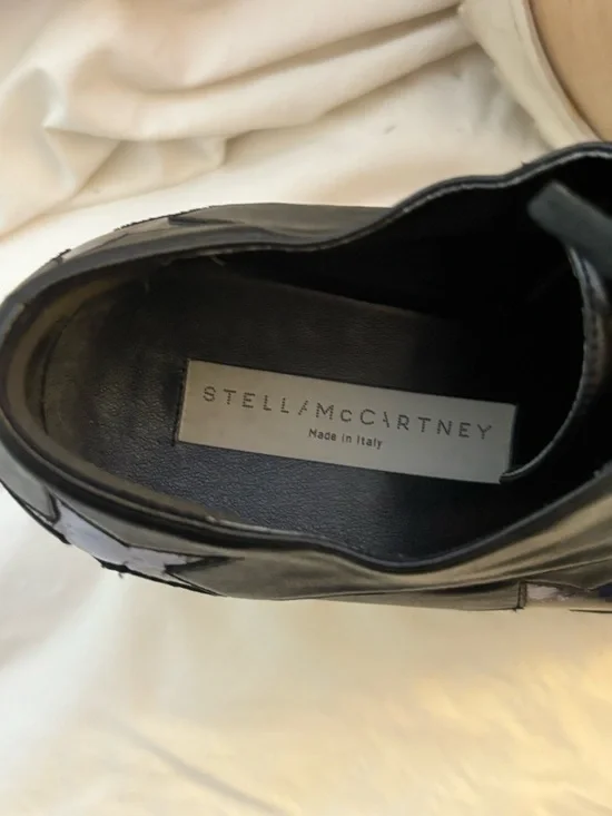 Stella McCartney Eylse Women's Black Platform Lace-Up Shoes with Blue Stars - Picture 4 of 5